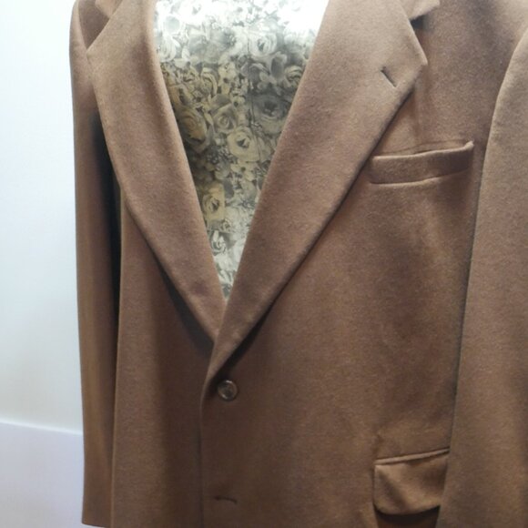 FIORAVANTI Couture Jacket Men's Size 50 Brown Cashmere Single Breasted Blazer - Picture 2 of 15